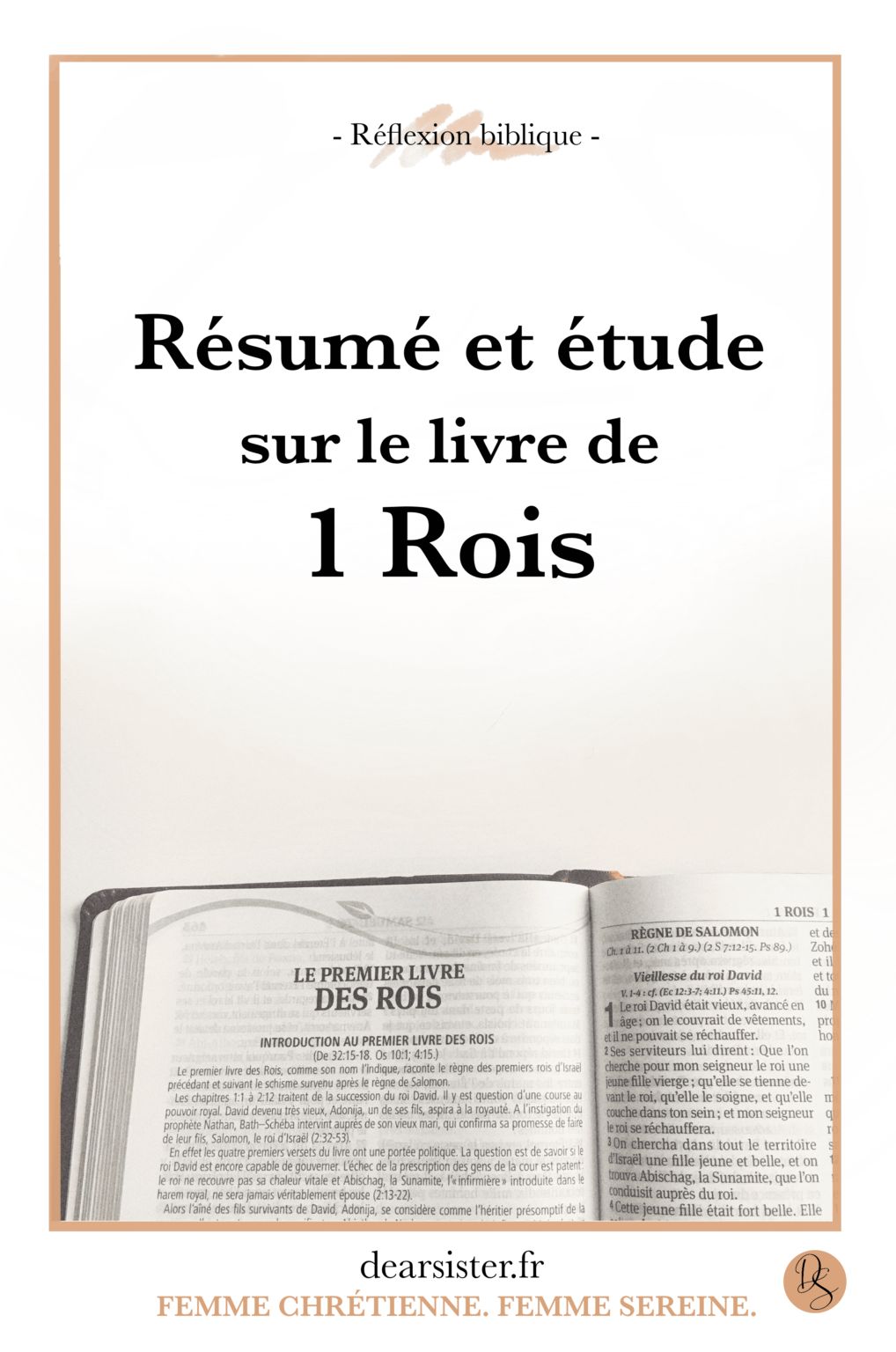 Résumé et leçon à retirer du livre de 1 Rois - Réflexion biblique